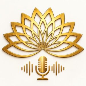 Lotusblüte mit Mikrofon – Eine Neue Erde Podcast